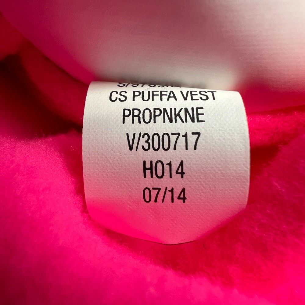 Old Navy Puffer Vest Womens XS Hot Pink Zip Pockets Love Valentines Day Preppy - Picture 8 of 8